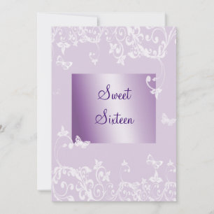 Lavender Elegant 16 . Geburtstag Einladung zum Geb
