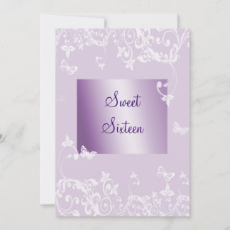 Lavender Elegant 16 . Geburtstag Einladung zum Geb