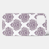 Lavender Elegant Damask Case-Mate iPhone Hülle (Rückseite (Horizontal))