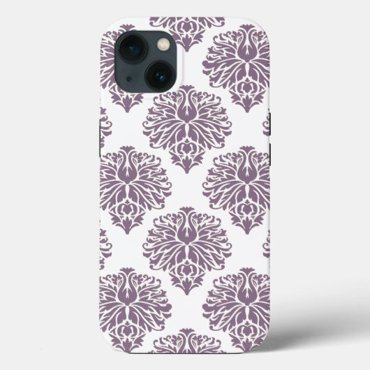 Lavender Elegant Damask Case-Mate iPhone Hülle (Rückseite)