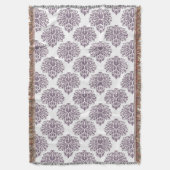 Lavender Elegant Damask Decke (Vorderseite Vertikal)