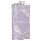 Lavender Elegant Damask Flask Flachmann (Rechts)