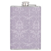 Lavender Elegant Damask Flask Flachmann (Rückseite)