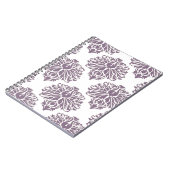 Lavender Elegant Damask Notizblock (Linke Seite)