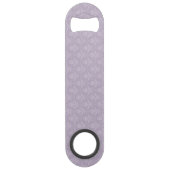 Lavender Elegant Damask Personalisierter Bar Key (Rückseite)