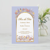 Lavender Elegant Hochzeit Save the Date Einladung (Stehend Vorderseite)