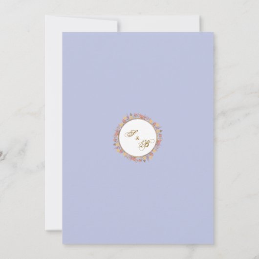 Lavender Elegant Hochzeit Save the Date Einladung (Rückseite)