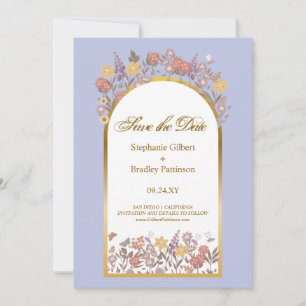Lavender Elegant Hochzeit Save the Date Einladung