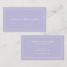 Lavender Elegant Minimalist Professional
