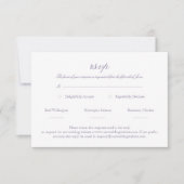 Lavender Elegant Script Wedding RSVP Karte (Vorderseite)