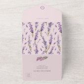 Lavender Elegant Wedding alle in einer Einladung (Außenbereich)