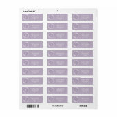 Lavender Elegante Damask Label (Vorne)