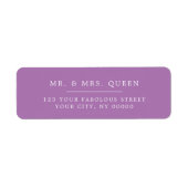 Lavender Elegante Klassische Rücksendeadresse (Vorne)