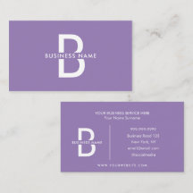 Lavender Elegante Monogram Modern Beruflich