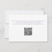Lavender Elegante Script Wedding RSVP mit QR Code (Rückseite)