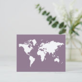 Lavender Elegante World Postkarte (Stehend Vorderseite)