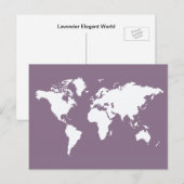 Lavender Elegante World Postkarte (Vorne/Hinten)