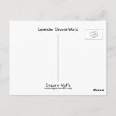 Lavender Elegante World Postkarte (Rückseite)