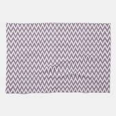 Lavender Elegantes Zickzack Design Geschirrtuch (Horizontal)