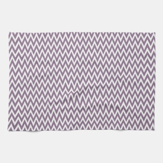 Lavender Elegantes Zickzack Design Geschirrtuch (Horizontal)