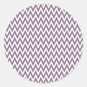 Lavender Elegantes Zickzack Design Runder Aufkleber