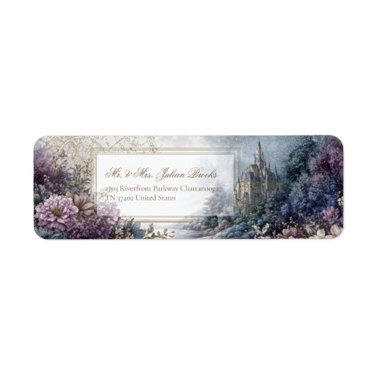 Lavender Enchanted Forest Gilded Castle Address (Vorne)