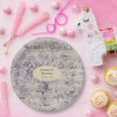 Lavender Ephemera Musiknotens Wedding Pappteller (Party)