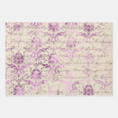 Lavender Ephemera Pattern Geschenkpapier Set (Vorderseite 3)