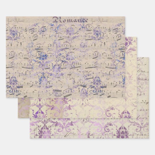 Lavender Ephemera Pattern Geschenkpapier Set (Set)
