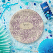 Lavender Ephemera Wedding Pappteller (Party)