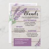 Lavender Essential Oil Diffuser-Mischungen Einladung (Vorne/Hinten)