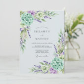 Lavender Ethereal Spring Wedding Einladung (Stehend Vorderseite)