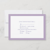 Lavender Eucalyptus Botanical Wood Wedding RSVP (Rückseite)