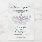 Lavender Eucalyptus Bouquet Wedding Vielen Dank Mi Weinetikett (Einzelnes Label)