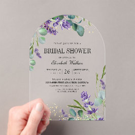 Lavender Eucalyptus Bridal Shower Acryleinladungen