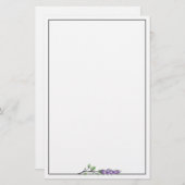 Lavender Eucalyptus elegant-minimalistisch Geschic Briefpapier (Vorne/Hinten)