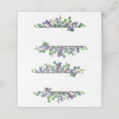 Lavender Eucalyptus Elegant Wedding Platzkarte (Außenseite Aufgefaltet)