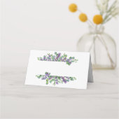 Lavender Eucalyptus Elegant Wedding Platzkarte (Rückseite)