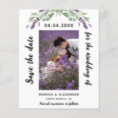 Lavender eucalyptus Foto Hochzeit Speichern Sie da Flyer (Vorne)