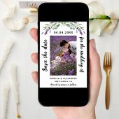 Lavender eucalyptus Foto Hochzeit Speichern Sie da Save The Date