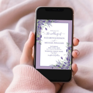 Lavender Eucalyptus Greenerity Foto Wedding Invita Einladung