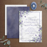 Lavender Eucalyptus Greenery Watercolor Wedding Einladung<br><div class="desc">Mit diesem schönen Aquarelldesign mit Lavendel- und Eukalyptusgrün-Design und handgeschriebener Schriftzeichen,  einer tief greifenden Aquarelltextur auf der Rückseite und einem karrerischen Marmorhintergrund aus Imitaten schaffen Sie die perfekte Hochzeitseinladung. Copyright Elegant Invites,  alle Rechte vorbehalten.</div>