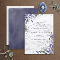 Lavender Eucalyptus Greenery Watercolor Wedding