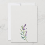 Lavender Eucalyptus Leafy Bunch Wedding Einladung (Rückseite)