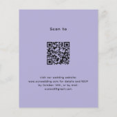 Lavender eucalyptus QR Einladung zur Hochzeit (Rückseite)