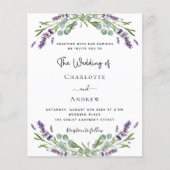 Lavender eucalyptus QR Einladung zur Hochzeit (Vorderseite)