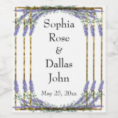 Lavender Eucalyptus | romantisch botanisch Weinetikett (Einzelnes Label)