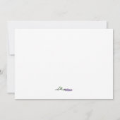 Lavender Eucalyptus romantisches boho Brautparty i Einladung (Rückseite)