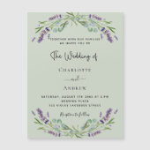 Lavender eucalyptus Salbei Grüne Luxushochzeit Magneteinladung (Vorderseite)