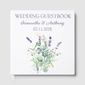 Lavender Eucalyptus Watercolor Kräuter Wedding Gästebuch (Vorderseite)